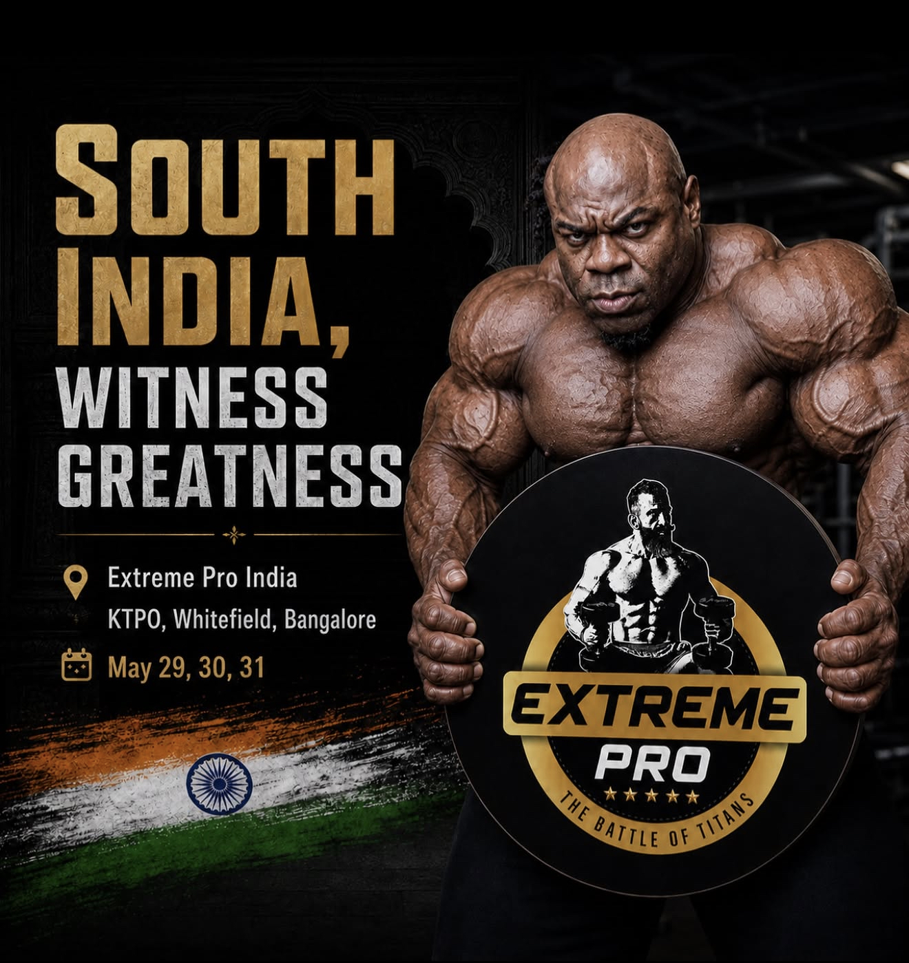 Kai Greene at Extreme Pro India, May 29, 30, 31 in Bangalore